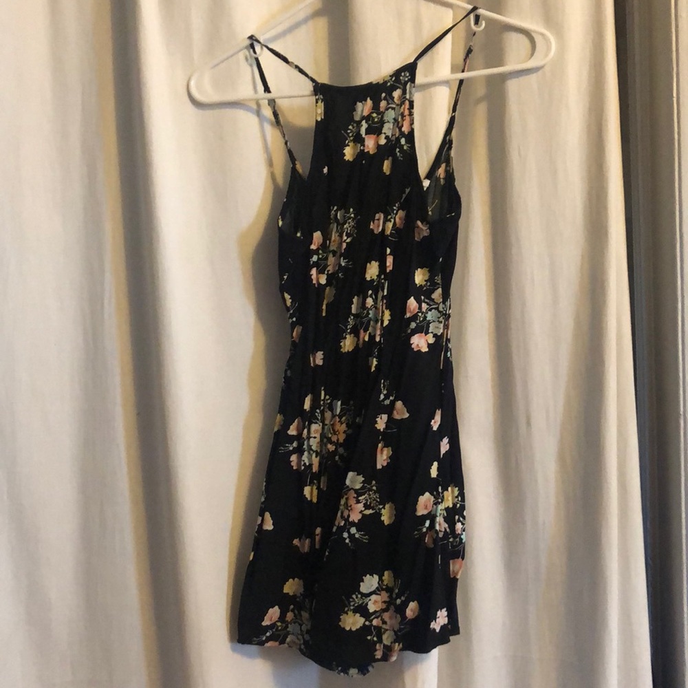 Black Floral Romper